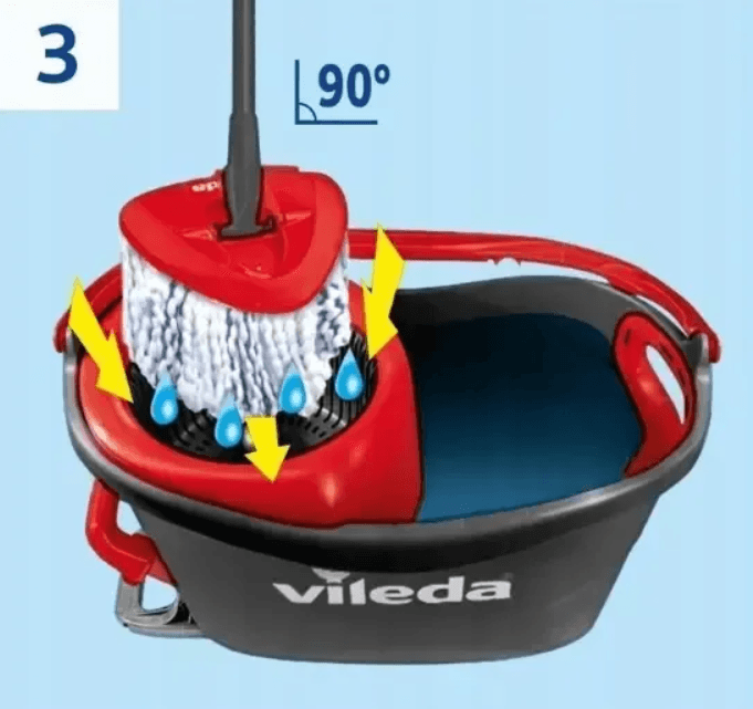 Набір для прибирання відро зі шваброю Vileda TURBO 3w1 Microfibrе 5 Набір - Chysta Vdacha — клінінг Кривий Ріг